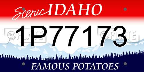 1P77173 Idaho License Plate