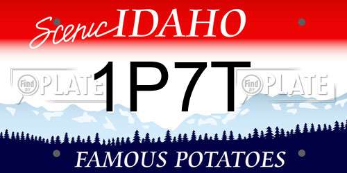 1P7T Idaho License Plate