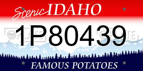 1P80439 Idaho License Plate