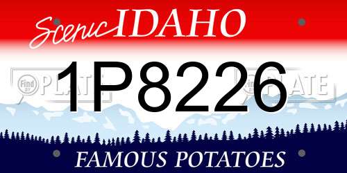 1P8226 Idaho License Plate
