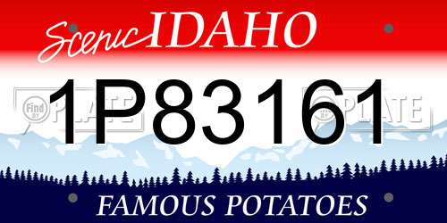 1P83161 Idaho License Plate