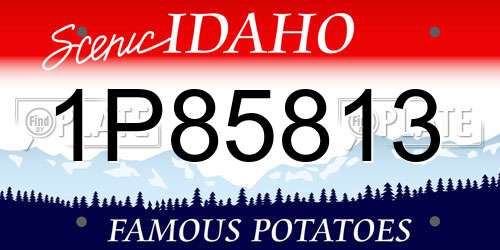 1P85813 Idaho License Plate