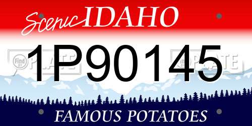 1P90145 Idaho License Plate