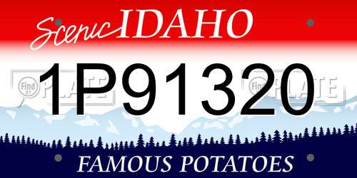 1P91320 Idaho License Plate