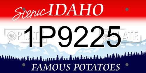 1P9225 Idaho License Plate