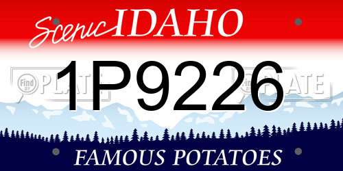 1P9226 Idaho License Plate