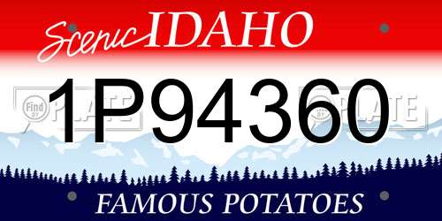 1P94360 Idaho License Plate