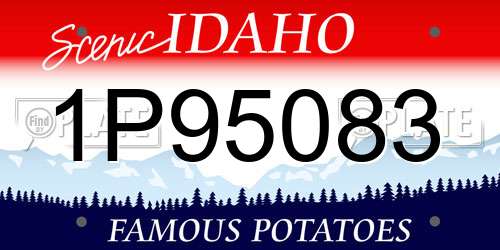 1P95083 Idaho License Plate
