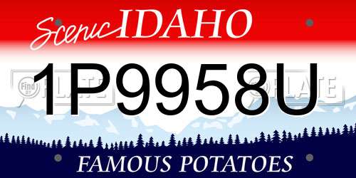 1P9958U Idaho License Plate