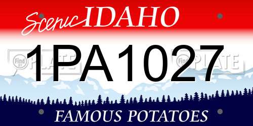 1PA1027 Idaho License Plate