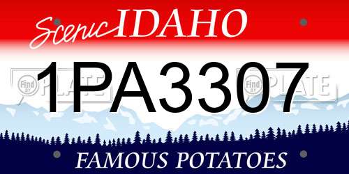 1PA3307 Idaho License Plate