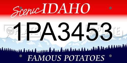 1PA3453 Idaho License Plate