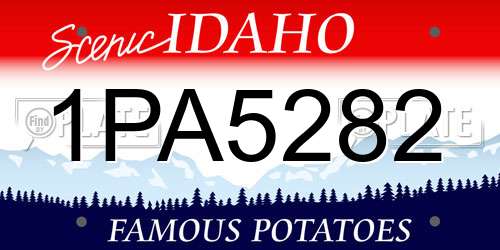 1PA5282 Idaho License Plate