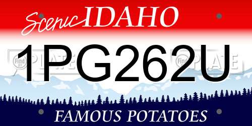 1PG262U Idaho License Plate
