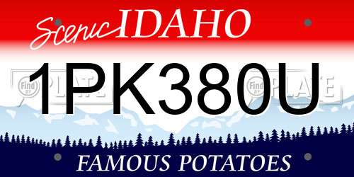 1PK380U Idaho License Plate