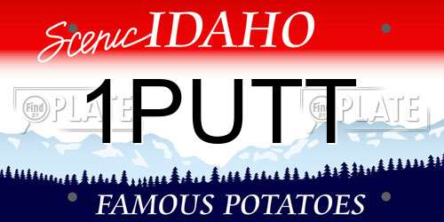 1PUTT Idaho License Plate