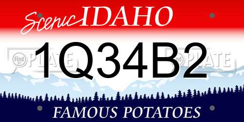1Q34B2 Idaho License Plate