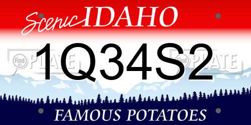 1Q34S2 Idaho License Plate