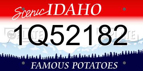 1Q52182 Idaho License Plate