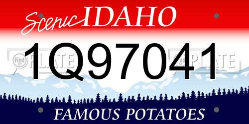 1Q97041 Idaho License Plate