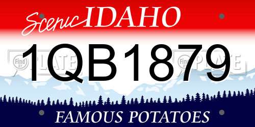 1QB1879 Idaho License Plate