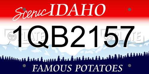 1QB2157 Idaho License Plate