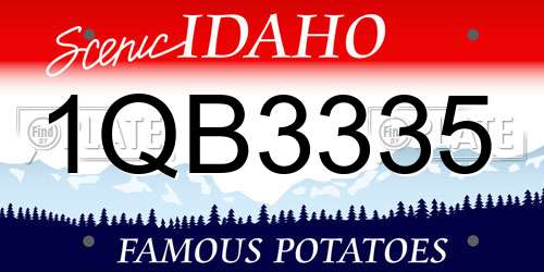 1QB3335 Idaho License Plate