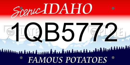 1QB5772 Idaho License Plate