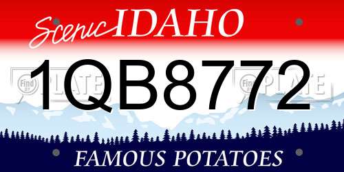 1QB8772 Idaho License Plate