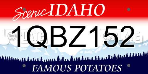 1QBZ152 Idaho License Plate
