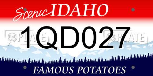 1QD027 Idaho License Plate
