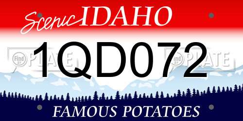 1QD072 Idaho License Plate