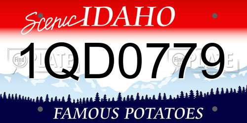 1QD0779 Idaho License Plate