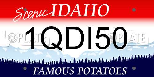 1QDI50 Idaho License Plate