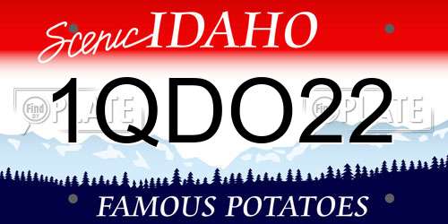 1QDO22 Idaho License Plate