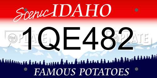 1QE482 Idaho License Plate
