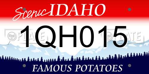 1QH015 Idaho License Plate