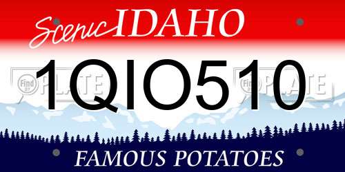1QIO510 Idaho License Plate