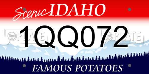 1QQ072 Idaho License Plate