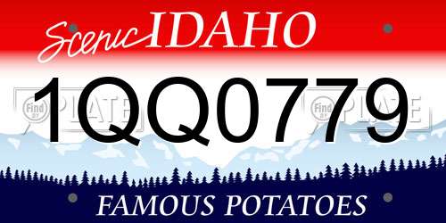 1QQ0779 Idaho License Plate