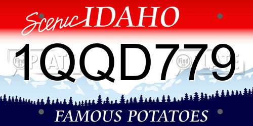 1QQD779 Idaho License Plate