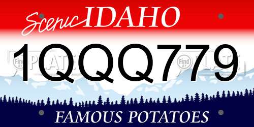 1QQQ779 Idaho License Plate