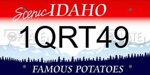 1QRT49 Idaho License Plate