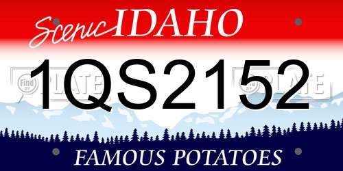 1QS2152 Idaho License Plate