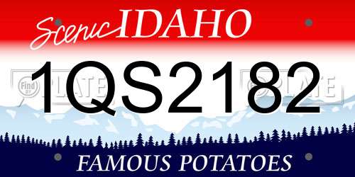 1QS2182 Idaho License Plate