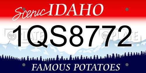 1QS8772 Idaho License Plate