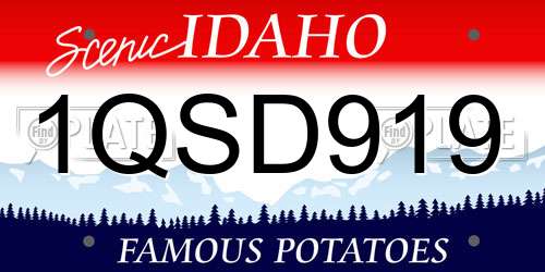 1QSD919 Idaho License Plate