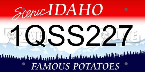1QSS227 Idaho License Plate