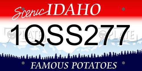 1QSS277 Idaho License Plate
