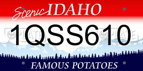 1QSS610 Idaho License Plate
